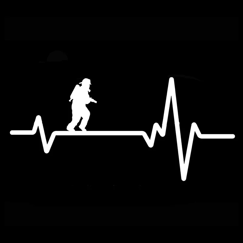18.4cm*8.5cm In The Rescue Fire Breakout Fireman With New Speed Light Vinyl Bright Car Sticker Decal Patter Decal Stickers