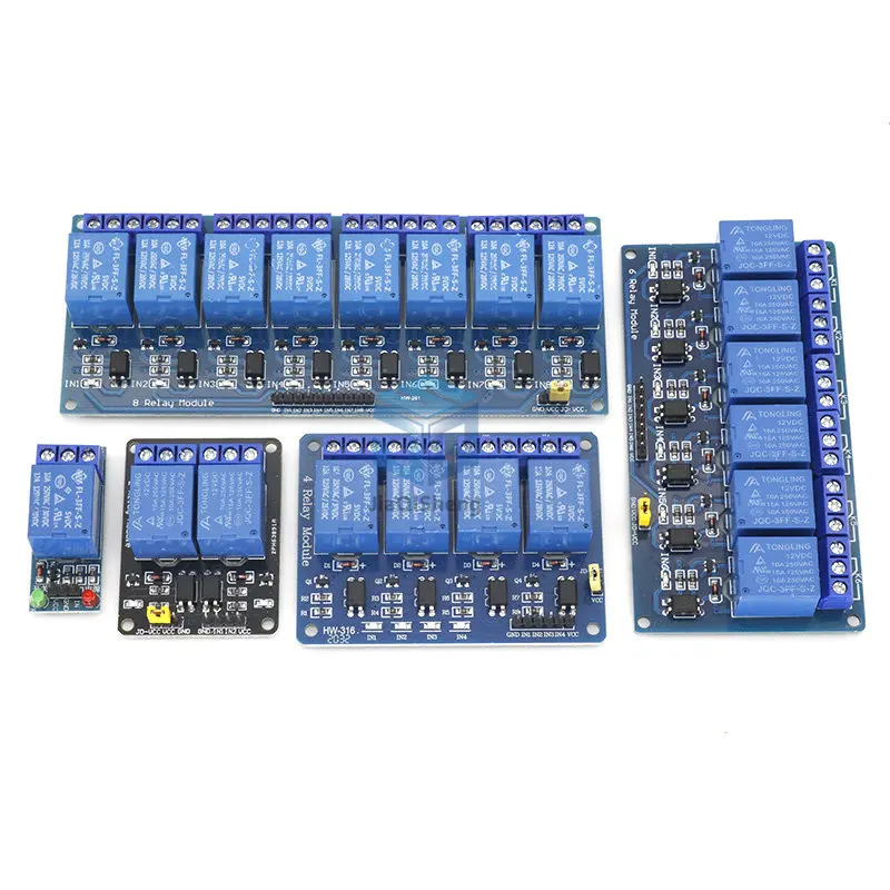 5v 12v 1 2 4 6 8 channel relay module with optocoupler Relay Output 1 2 4 6 8 way relay module for arduino In stock