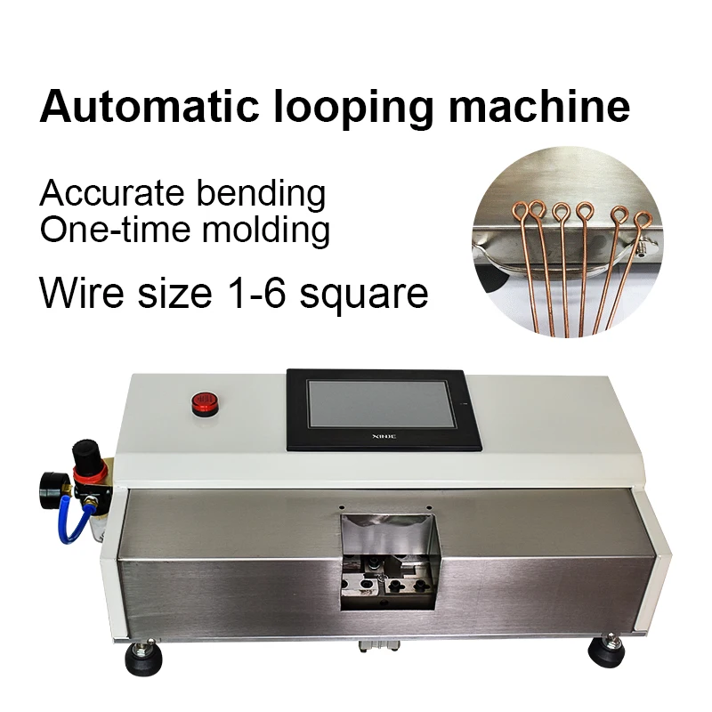 1-6mm2 Automatic Wire Loop Bending Machine Copper Electrical Wire U-shaped Semi-circular Arc Line Bending Machine for Metal