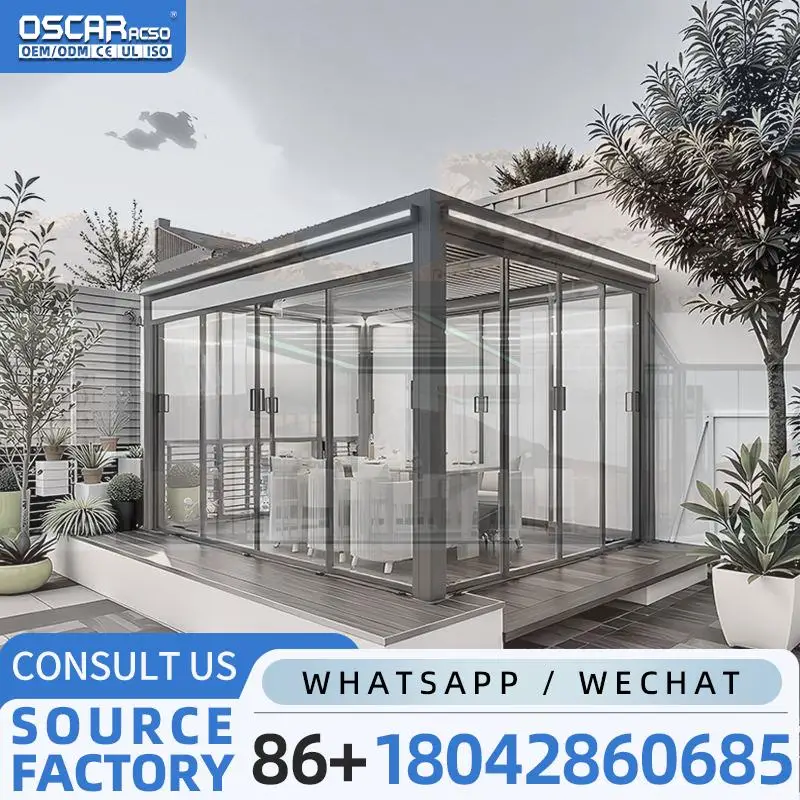 Rainproof Aluminum Louver Pergola Kits for Garden Terrace Outdoor Spaces pergola
