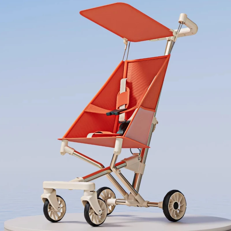 

Portable Stroller Ultra-light Strollers ,Easy To Carry, Travel Stroller Airplane Foldable Four-wheel Baby Stroller with Sunshade