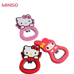 Hello Kitty Melody Cute Kawaii Portable Home Beer Bottle Opener Magnet Suction Refrigerator Wall-mounted Bottle Opener Wholesale