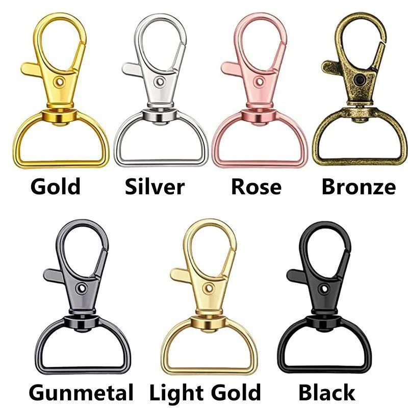 10Pcs Alloy Metal Swivel Lobster Clasp Keychain Clasps Hooks Handbag Straps Accessories DIY Jewelry Making