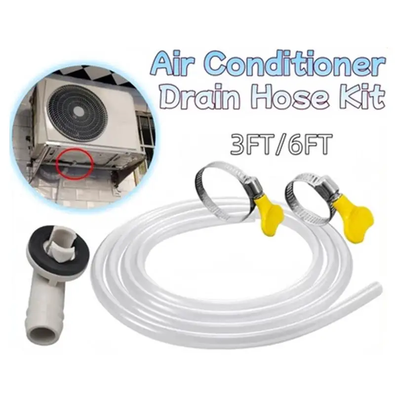 Portable AC Drain Hose Kit 3/6FT Hose Air Conditioner Split Drain Hose Kit