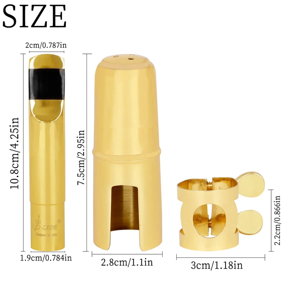 

A20M Brass Saxophone Mouthpiece Protective Headjoint Sax Woodwinds Instruments Parts Tenor