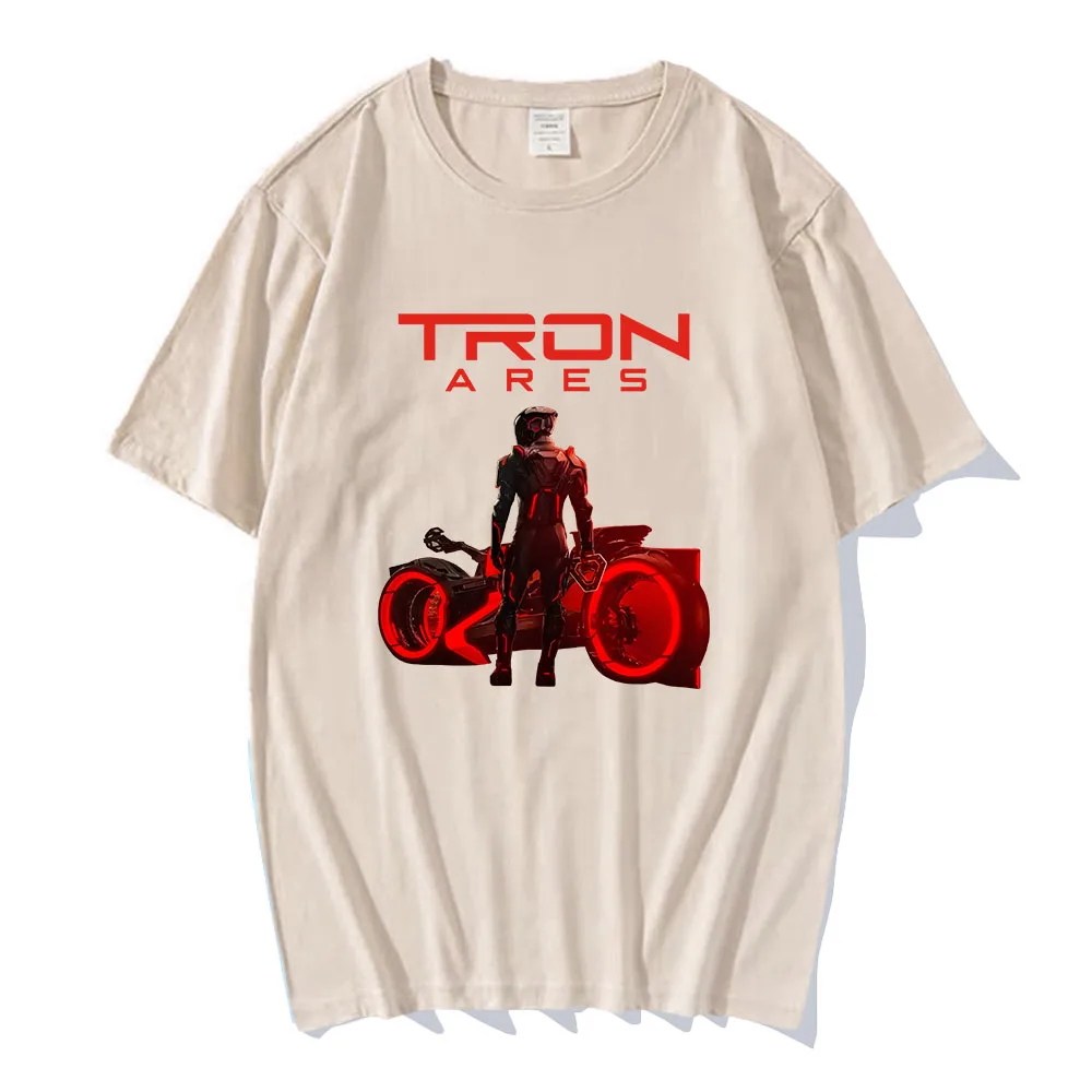 فيلم ترون آريس طباعة بلايز روك باند تسعة بوصة الأظافر تسعة تي شيرت القطن فضفاض قصير الأكمام الذكور تي شيرت للجنسين الشارع الشهير تيز