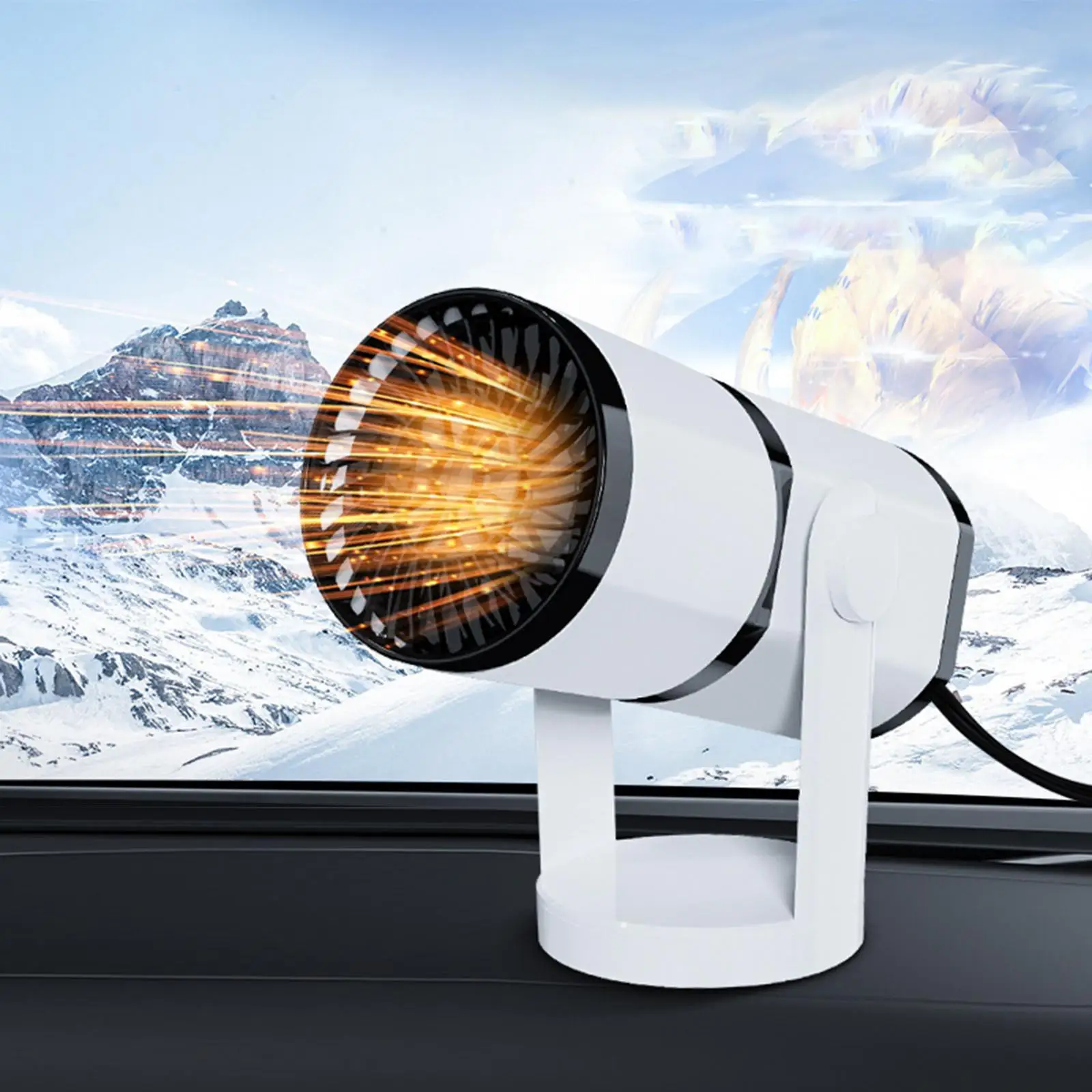 

r Defroster 360 Degree Rotary Base Windscreen Quickly Defrost 12/24 Defogger