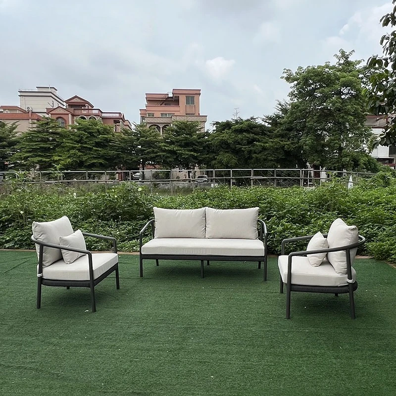 

Outdoor sofa solid wood courtyard garden hotel villa outdoor leisure antiseptic teak open-air waterproof and sunscreen furniture