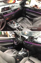led Ambient Light For BMW 2 Series F22 F23 F44 F45 F46 Steering Wheel + iDrive Knob Control Ambient Light Atmosphere Strip Decor