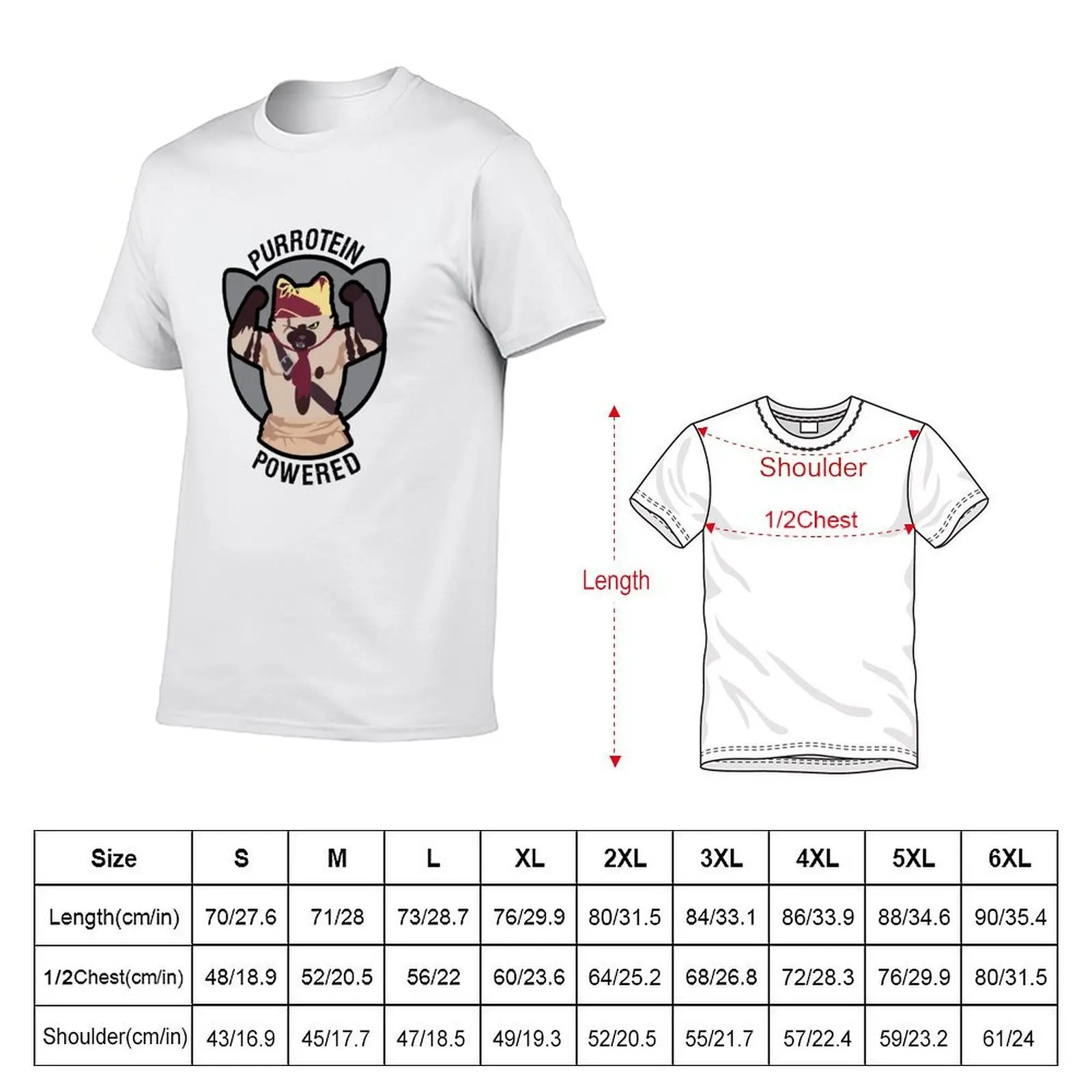 PURROTEIN POWERED T-Shirt t shirts for man graphic funny graphic t shirts for man T-Shirt