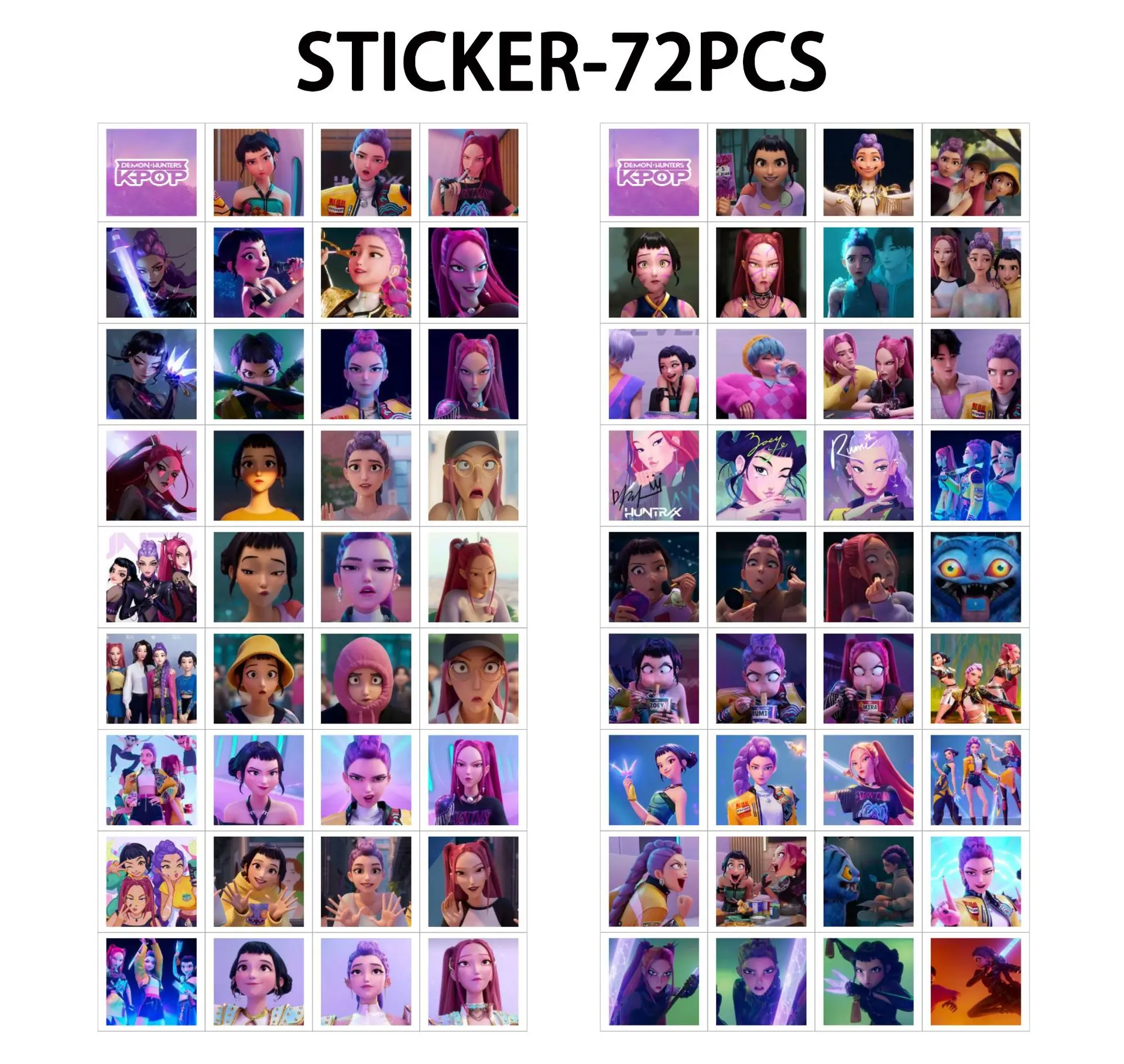 HUNTR/X, Tarjetas fotográficas de anime, Laser Rainbow Holo, Demon Hunters