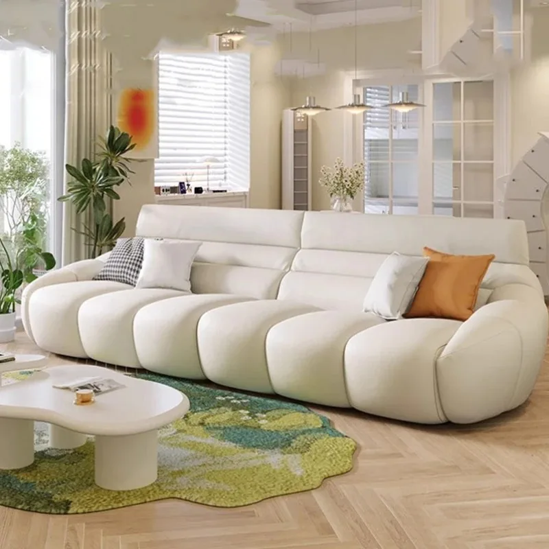 

Modern Designer Lounge Sofa New Large Tatami Chaise Plush Sofa Cloud Floor Recliner Muebles Para Salas Modernos Home Furniture