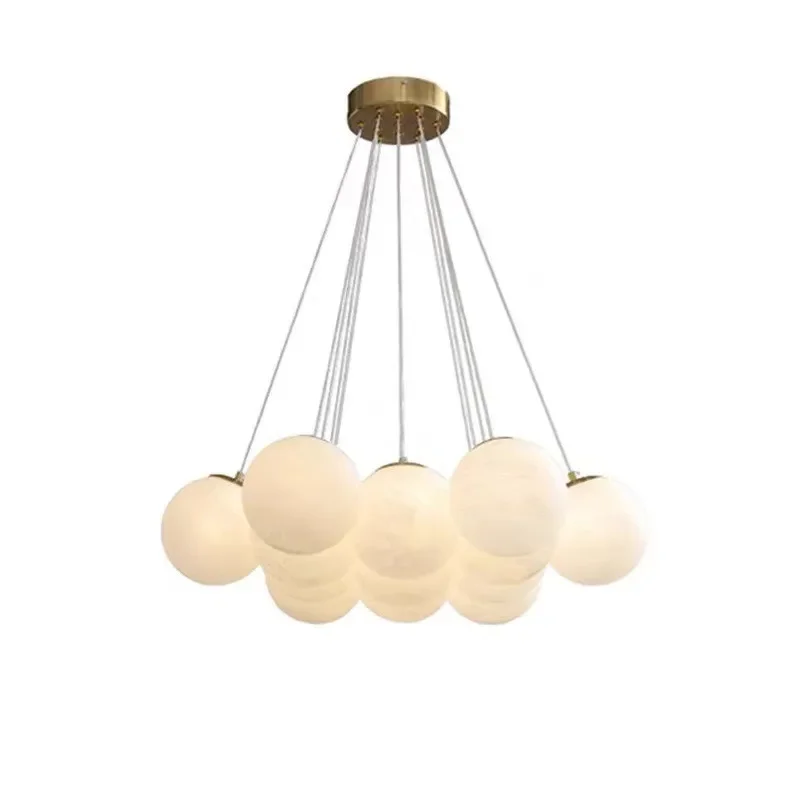 

Planet Light Bubble Ball Chandelier Cream Wind Lighting French Light Luxury Lighting Modern Cloud Moon Light Living