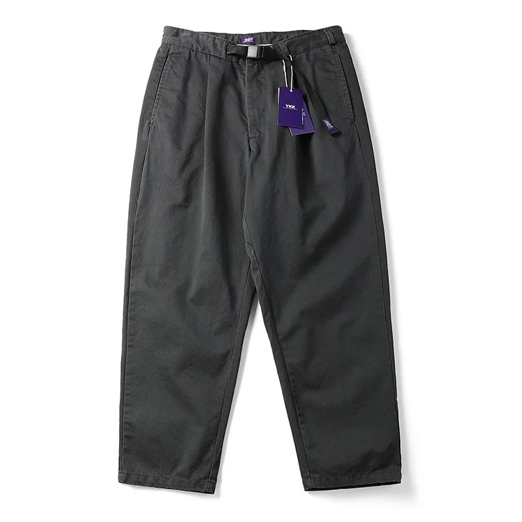 Japanese Retro Streetwear Heavyweight Raw Canvas Cargo Pants - Straight-Cut Utility Work Pants Cityboys for Men High Quality