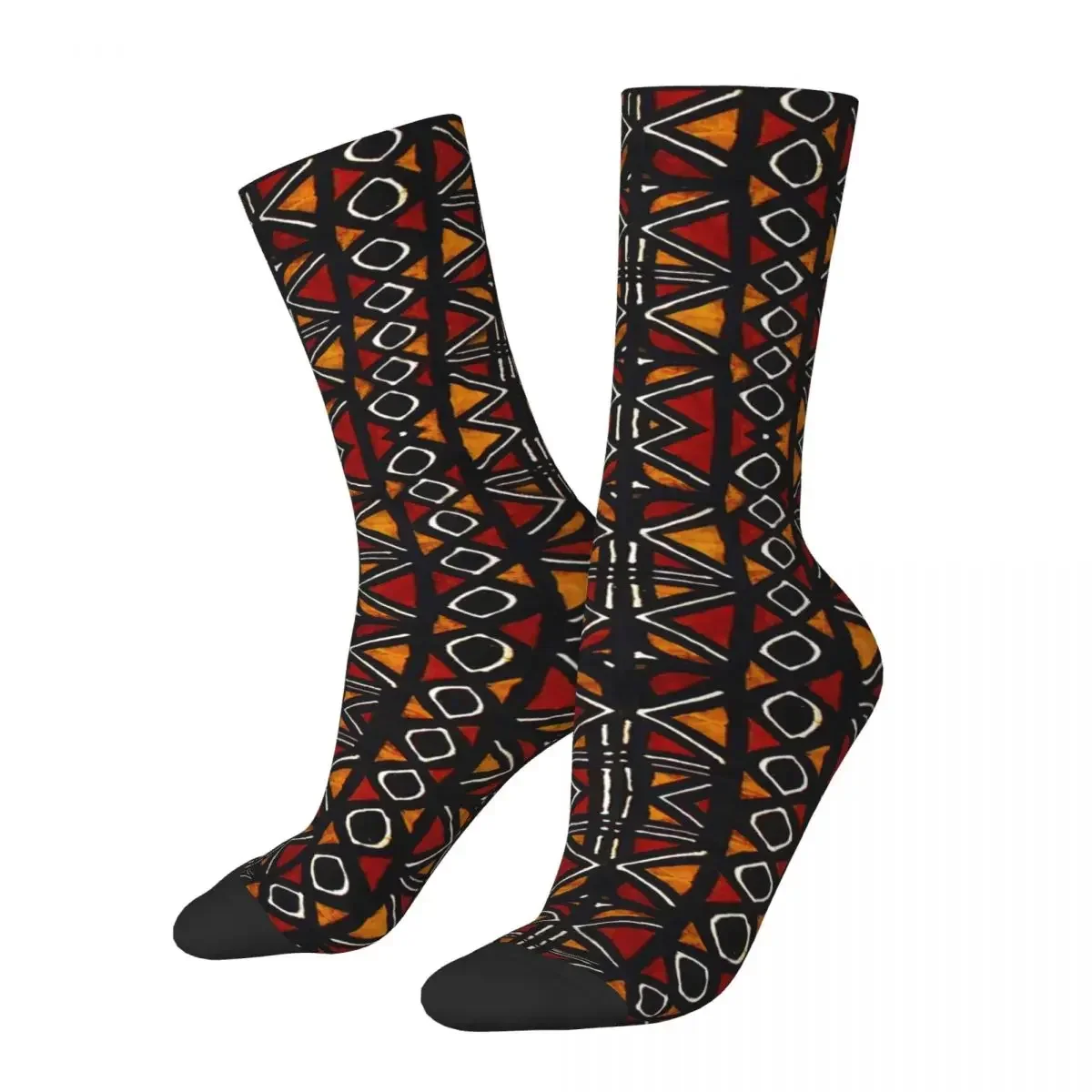 Calcetines africanos Bogolan con patrón de guardabarros, medias absorbentes de sudor Harajuku, medias largas para todas las estaciones, Unisex, regalo de cumpleaños