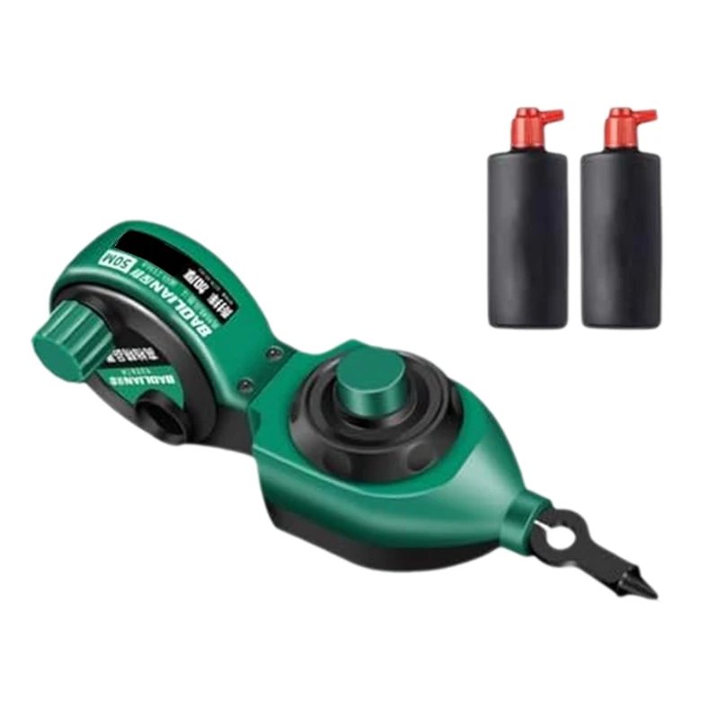 

AS94-Ink Scriber Line Carpenter Tool, Woodworking Line Marker Tool With Manual Winding For Wood And Bricks