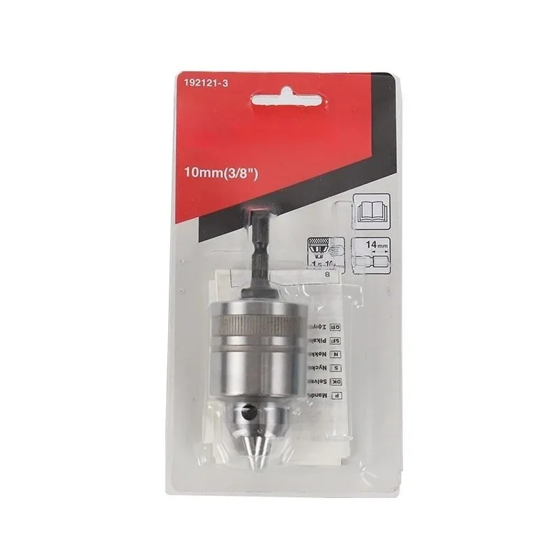 Hex Shank Drill Chuck 1.5-10mm, Impact Driver Conversion Chuck for Power Tools, Keyless Drill Bit Holder Adapter