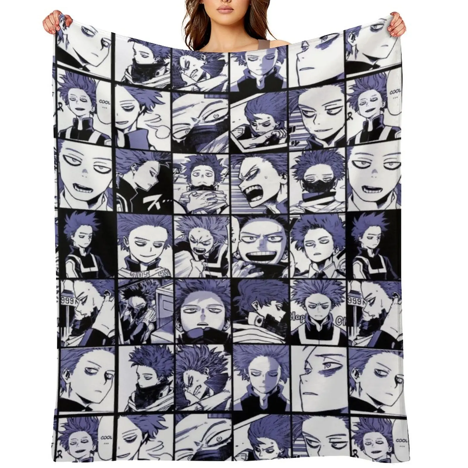 

Shinso Collage color version Throw Blanket Luxury Brand Stuffeds Soft Beds Beautifuls Blankets