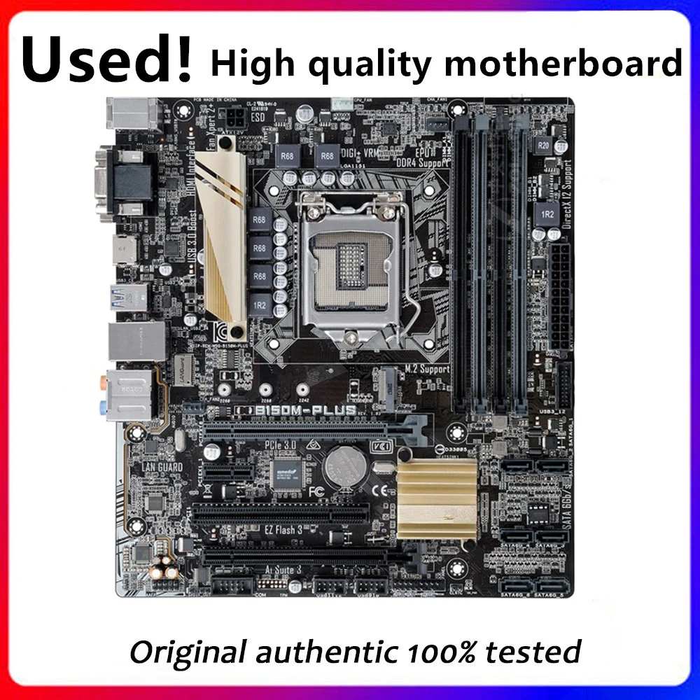 

For Asus B150M-PLUS Original Used Desktop Intel B150 B150M DDR4 Motherboard LGA 1151 i7/i5/i3 USB3.0 SATA3