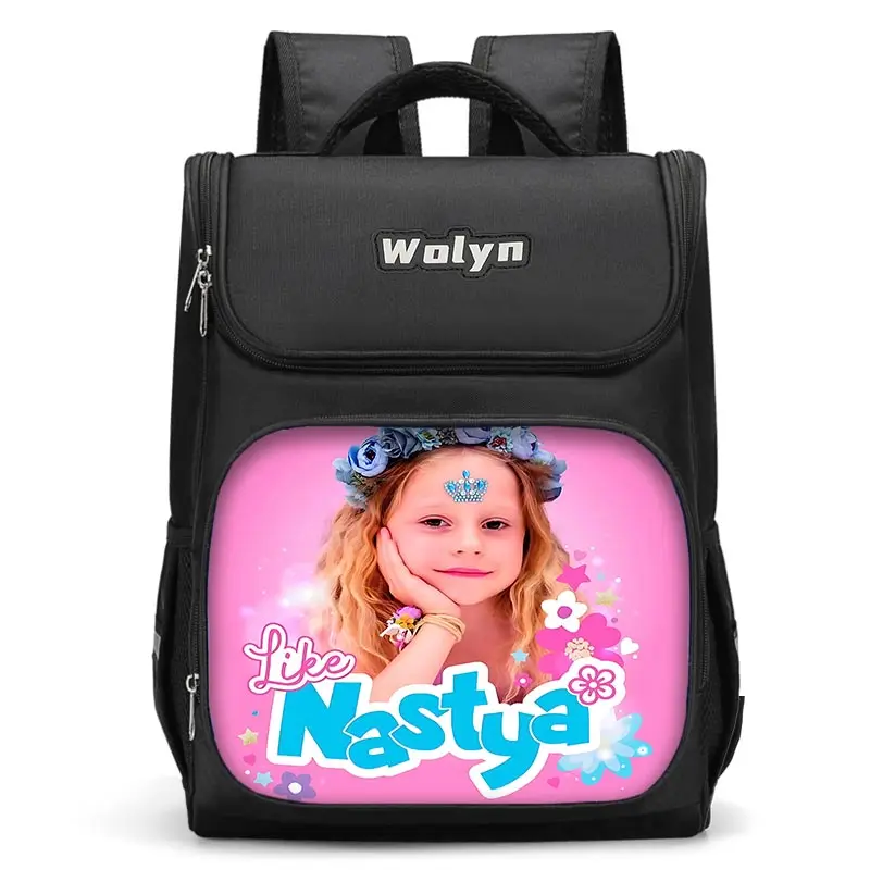 Like Nastya Large Child Backpack Boy Girls School Bag For Men Women Traveling Backpack Durable and Multi Compartmen