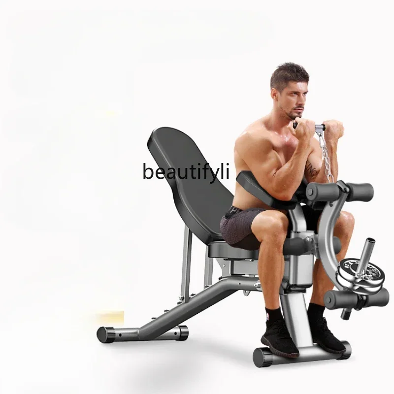 A49 Dumbbell stool household multi-functional sit-up foldable sit-up board bench push stool