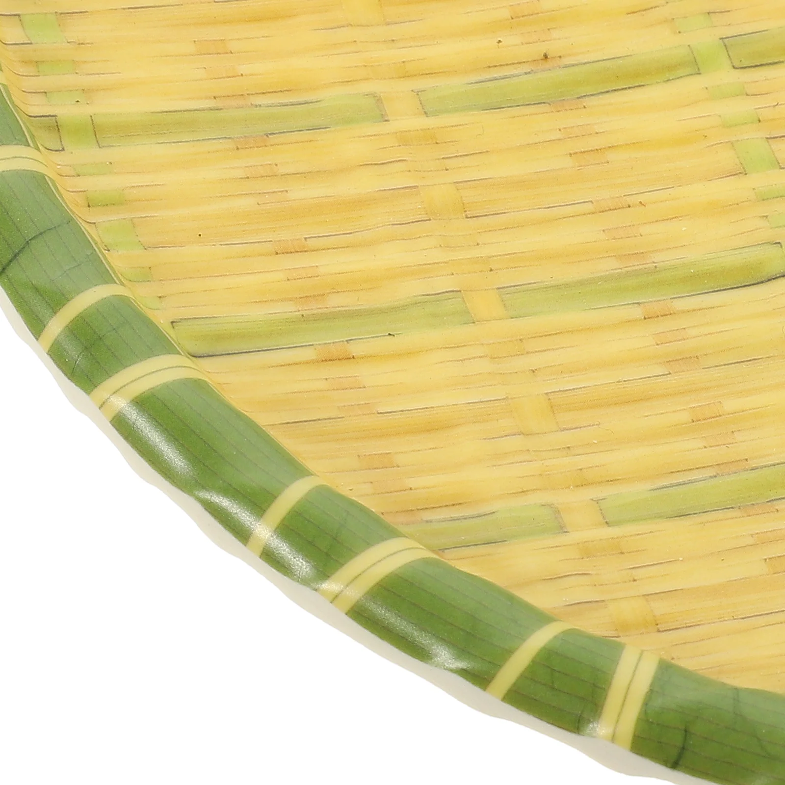 

2pcs Bamboo Woven Hot Pot Food Tray Lightweight Kitchen Serving Plate For Dessert Fruit Tea Coffee Table Multi-Use Plastic