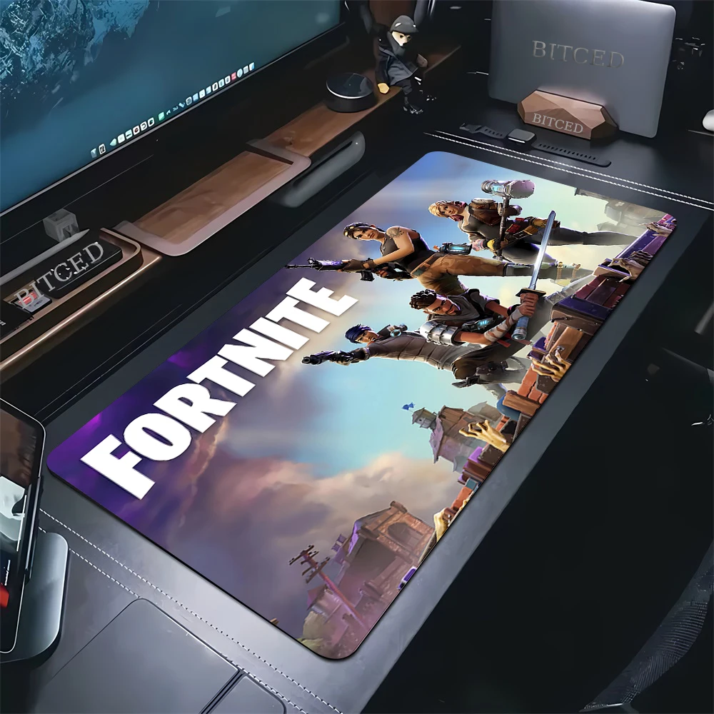 F-Fortnite Deskmat Gaming Mouse Pad Anime Mousepad Xxl Computer Accessories Desk Mat Mats Gamer Mause Office Offices Pc Desktop