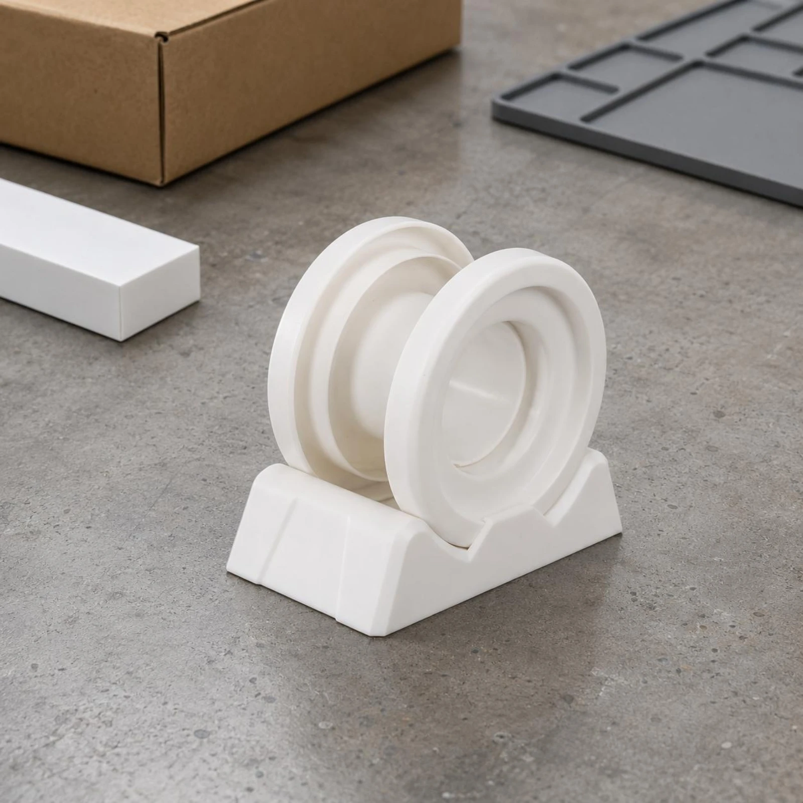 Tear-Tear-Away Tape Base Integrated Buckle Desktop Tape Dispenser Office Supply Circular Cradle