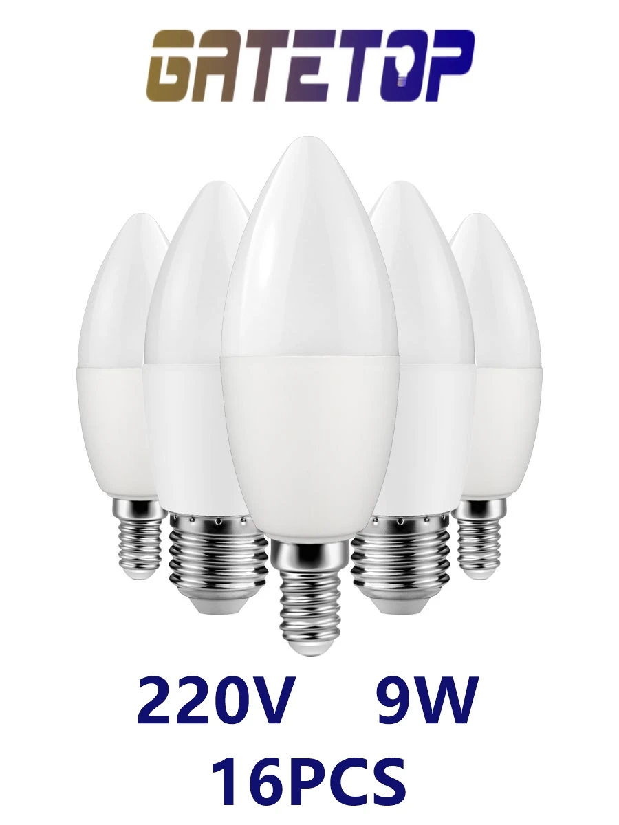 Nhà Máy Sản Xuất Trực Tiếp LED Cột Đèn Nến 220V T37 C37 9W Cao Độ Sáng Ánh Sáng Trắng Ấm Áp Phù Hợp Cho nhà Bếp Học Xuống Đèn