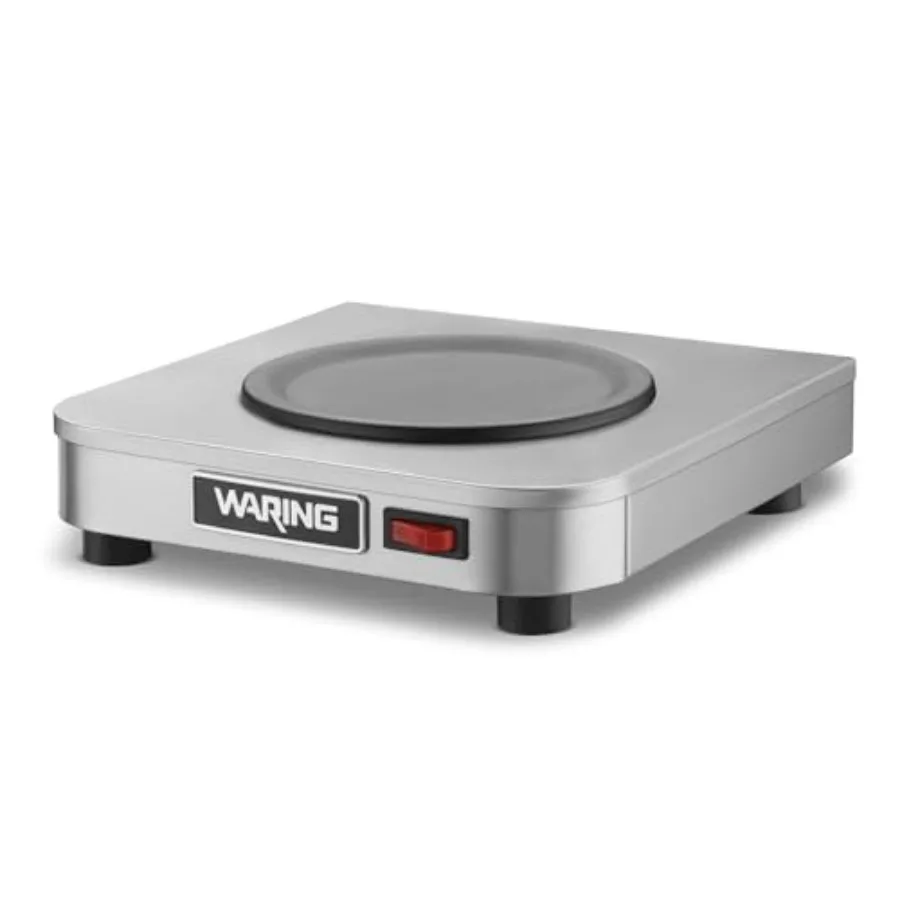 

Commercial WCW10 Café Deco Single Coffee Carafe Warmer 120V 5-15 Phase Plug Single Burner Silver