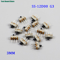20/50/100PCS Toggle Switch SS12D00 DIP Slide Switch 3Pins SS12D00G3 The Power Switch Hand Shank 3MM