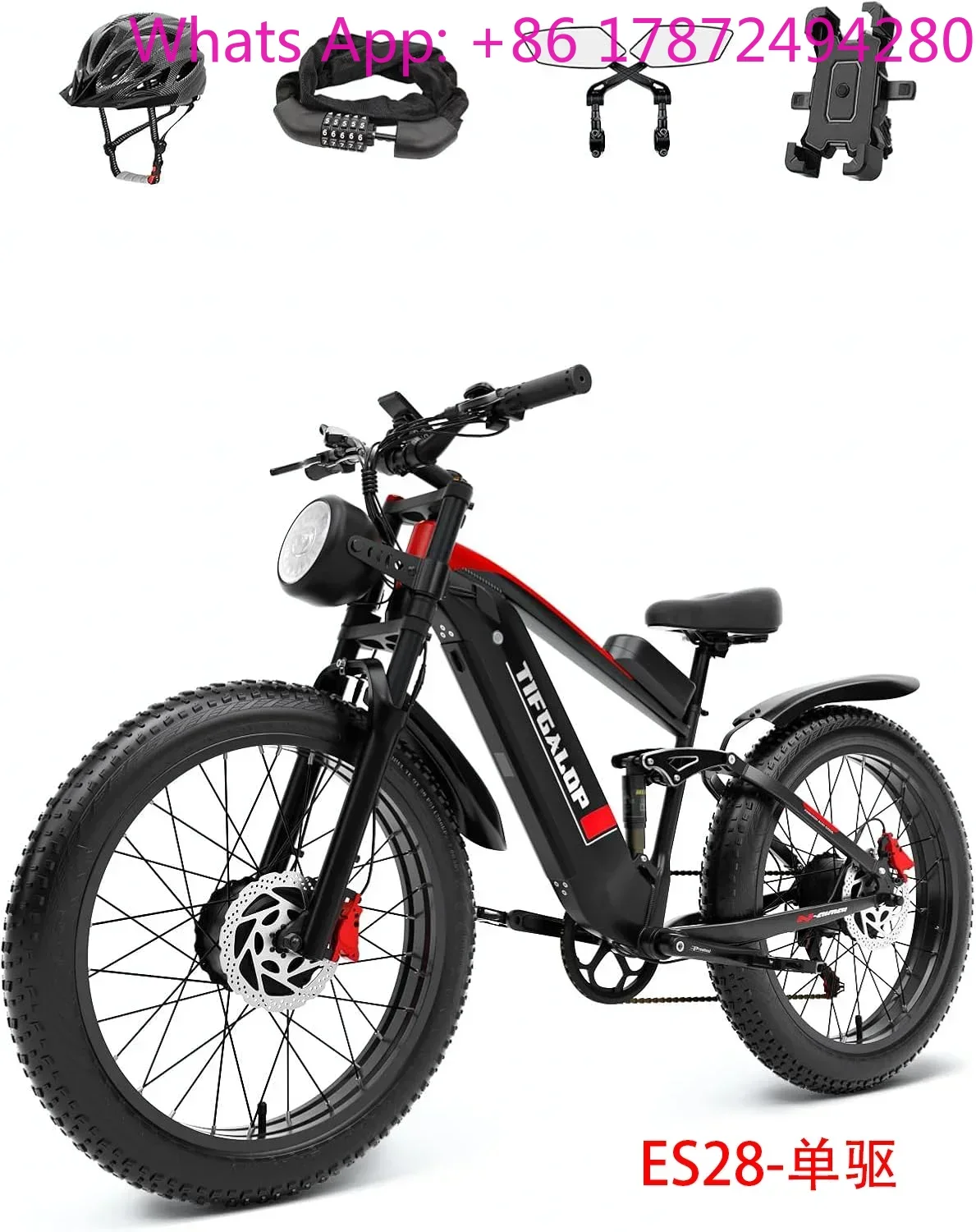 52V 22AH maximum speed 60km/h 26*4.0 tire hot ES28full suspension hydraulic braking 2000W