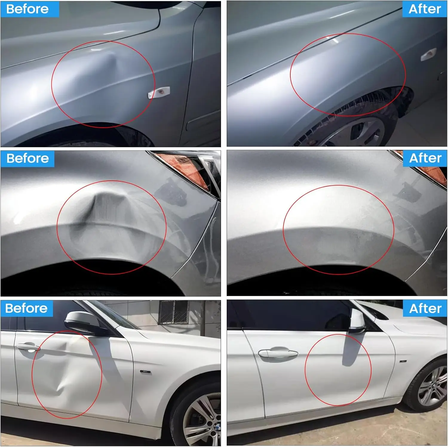 車、SUV、トラックのへこみ修理用のゴールデンリフターとブリッジプラー付きペイントレスデントリムーバーツールキット