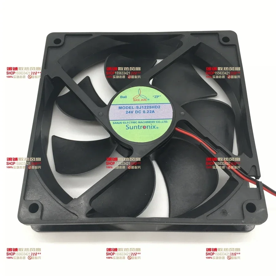 SANJUN SJ1225HD2 DC 24V 0.22A 120x120x25mm 2-Wire Server Cooling Fan