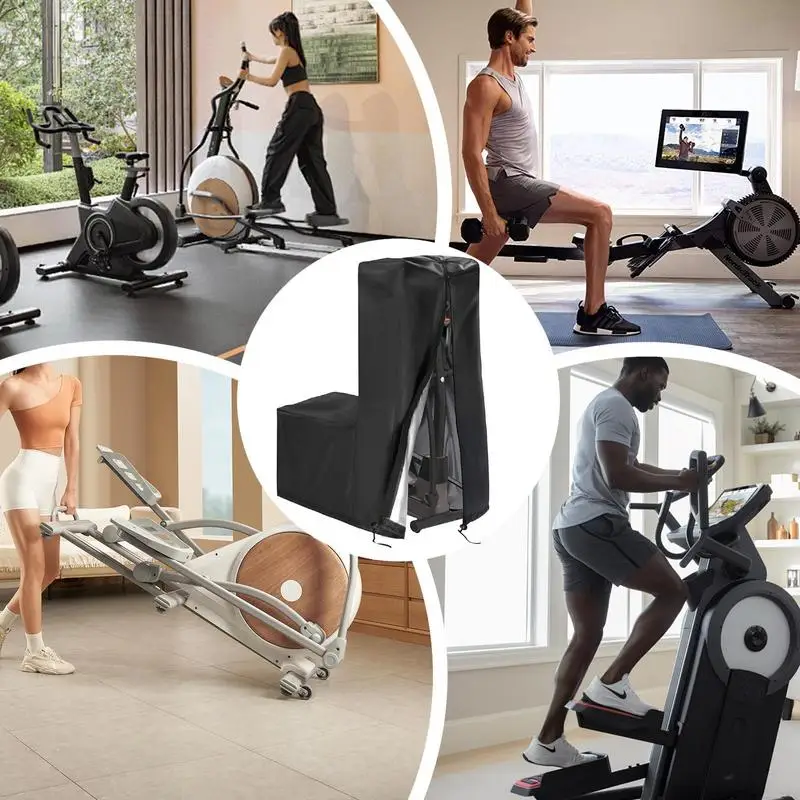 Elliptical Exercise Machine Cover Waterproof Machine Dust Cover Oxford Cloth Outdoor Machine Cover Elliptical Trainer Dust Cover