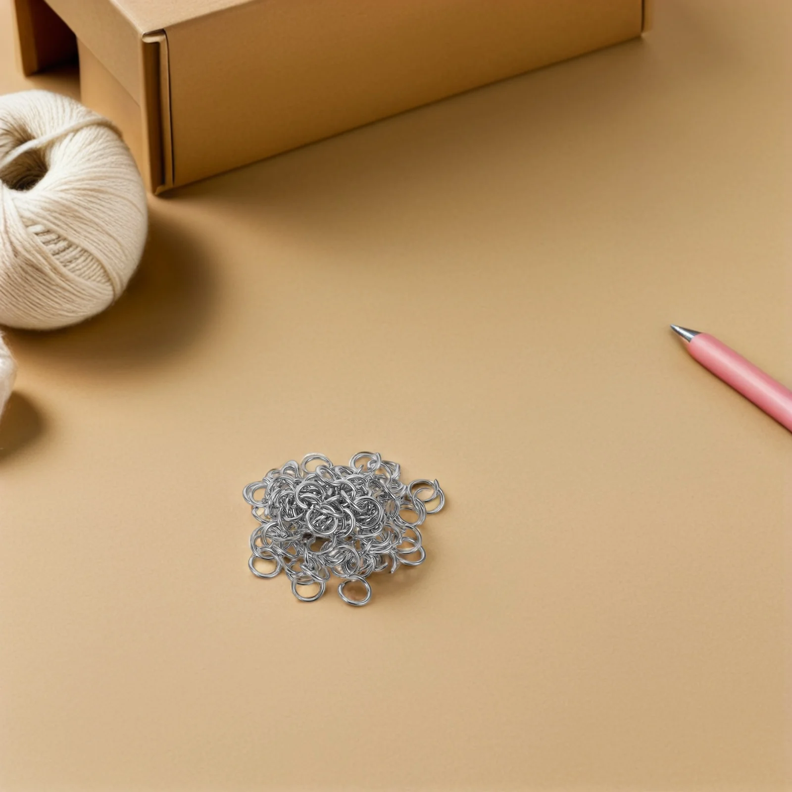 300Pcs Tiny Metal Jump Rings 8mm 9mm 10mm Stainless Steel Open Jewelry Connectors for Necklace Bracelet Earring Making Silver