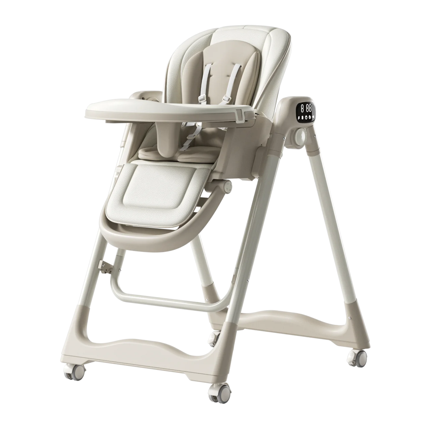 2-in-1 Electric Dining Chair Set Rocking Baby Table Baby High Chair With Easy Foldable Design Adjustable Baby Feeding Chair