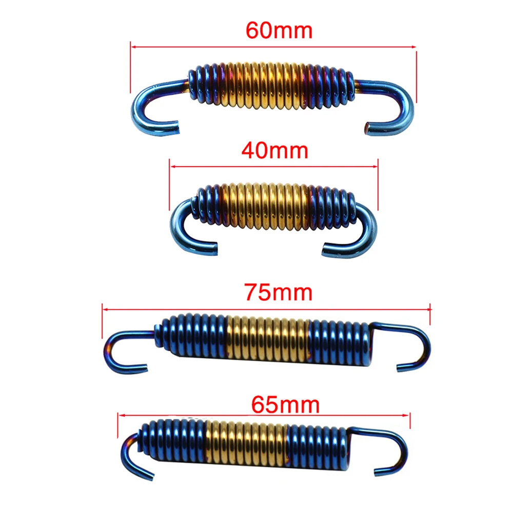 2pcs 60mm/75mm Motorcycle Exhaust Spring Hooks Stainless Steel Exhaust Front Middle Link Pipe Rotatable Muffler Silencer Springs - Image 5