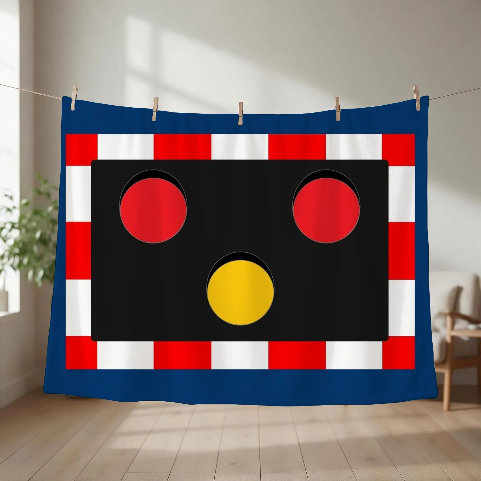 BRITISH RAILWAY LEVEL CROSSING LIGHT Throw Blanket couch cozy soft plush fuzzy picnic outdoor blanket