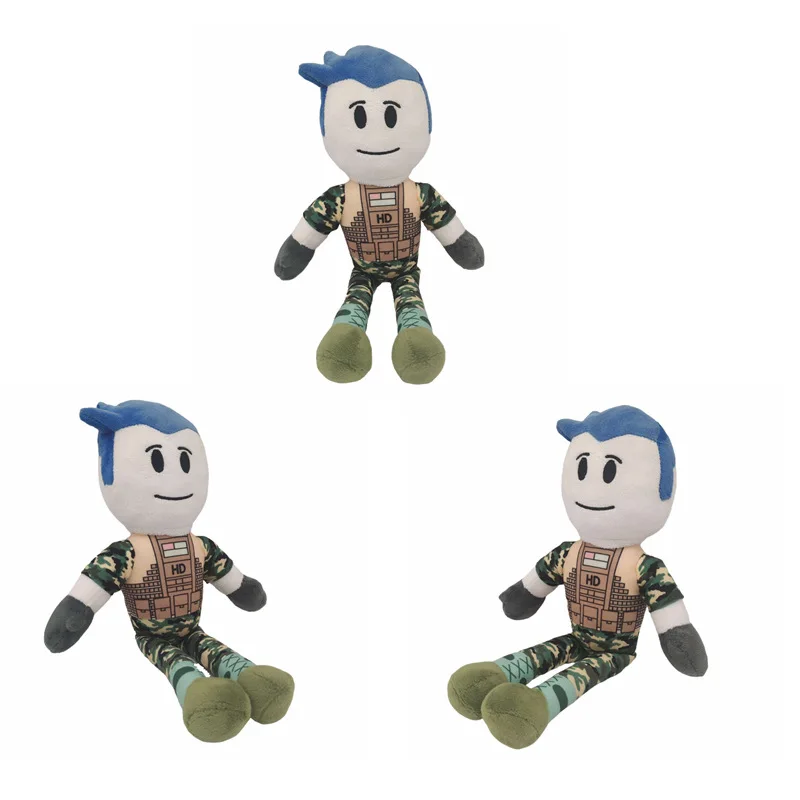 

NEW 35cm Hot Game Roblo Plush Toys Doll Captain Camouflage Boy Halloween Soft Stuffed Toy Baby Kids Birthday Gift