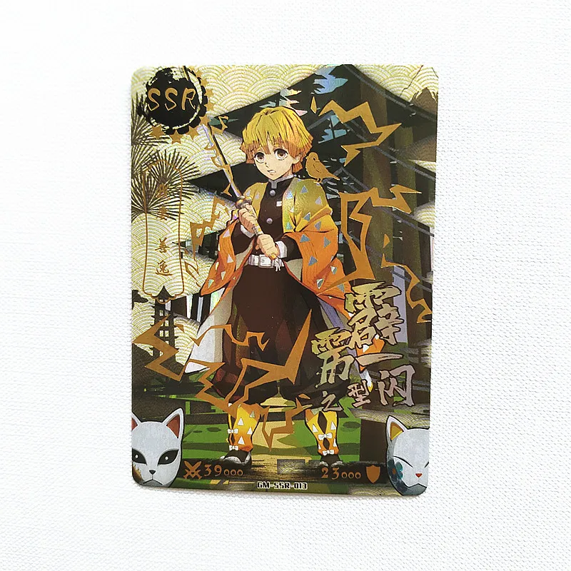 Anime Demon Slayer SSR Flash Card, cartões de coleção Kochou Shinobu, brinquedos para meninos, presentes de Natal e aniversário