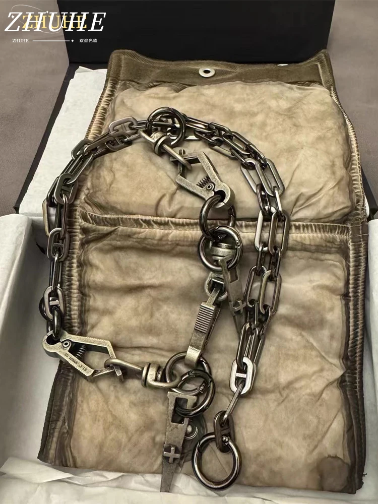 Брюки ZHUHE Heavy Machinery с цепочкой в Vyberpunk Dtyle — подарок для мужчин и женщин, ювелирные аксессуары и вечеринки