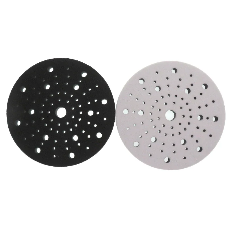 6 Inch 80Holes 10mm Thick Soft Density Hook & Loop Interface Pad for DA Polishers & Sanders Pattern Dustless Foam Cushion Use