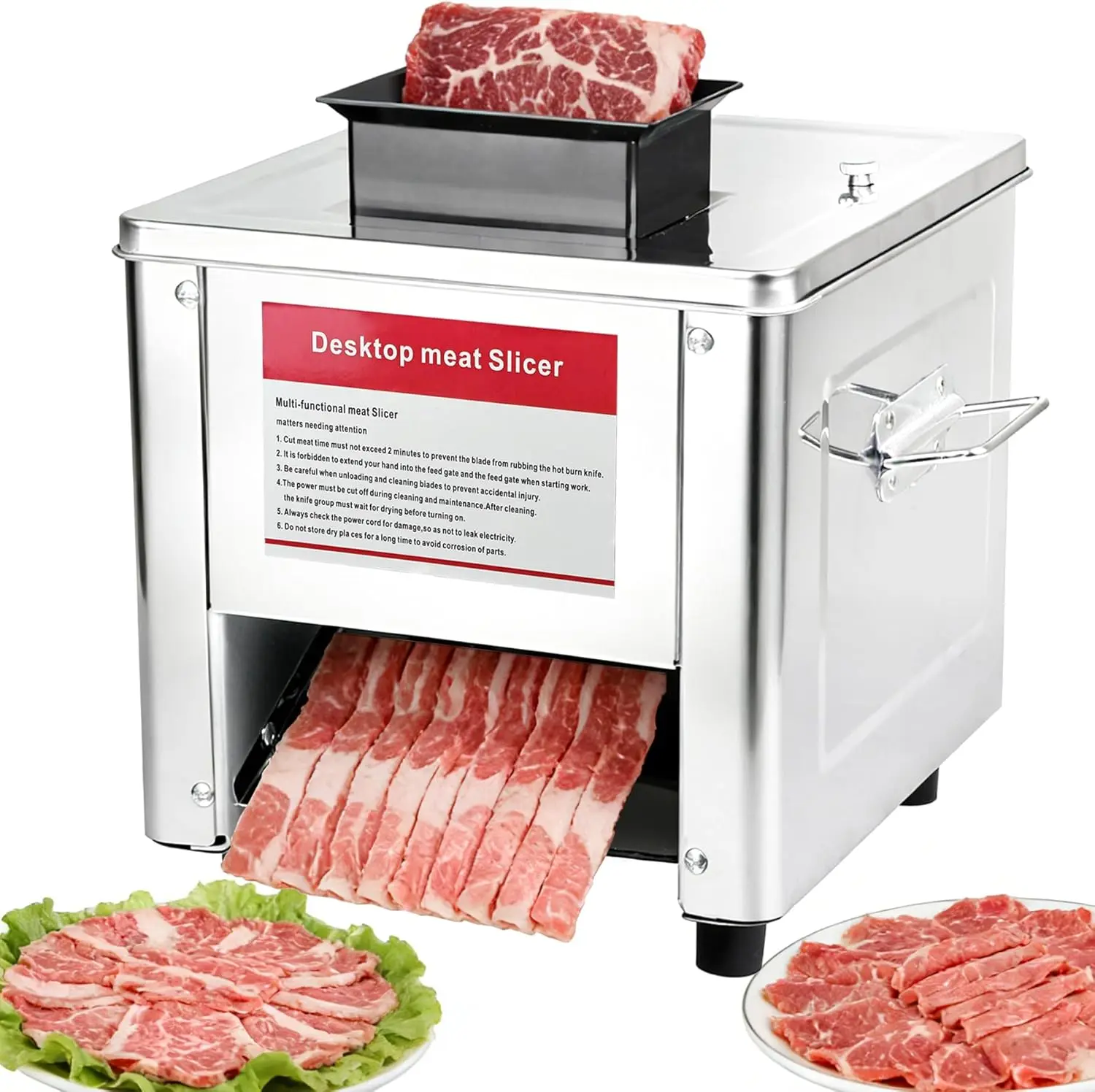 

Мясорезка электрическая 850 Вт, 3,5 мм, для нарезки и измельчения мяса, нержавеющая сталь, 330 фунтов/час, подходит для бескостного мяса