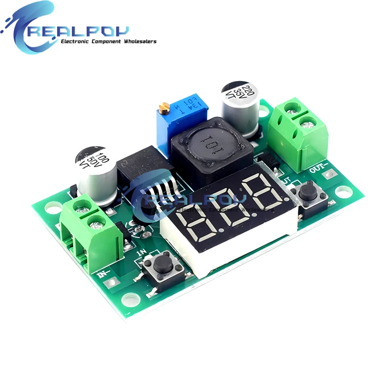 DC-DC Buck Step Down Module LM2596 DC/DC 4.0~40V to 1.25-37V Adjustable Voltage Regulator With LED Voltmeter