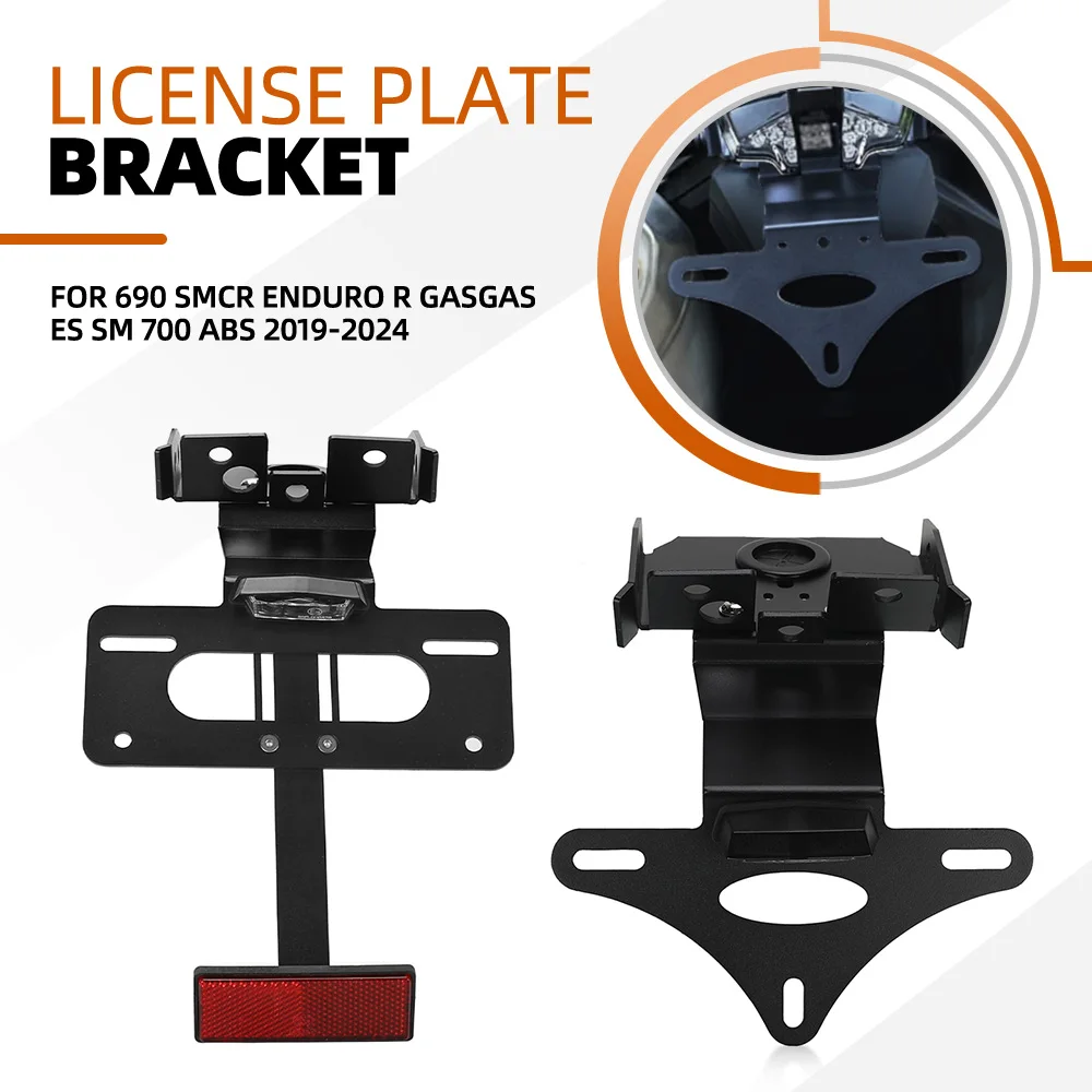 

License Plate Holder Bracket Rear Tail Tidy Fender Eliminator Kit For 690 SMCR Enduro R ​GasGas ES SM 700 ABS 2019-2023 2024