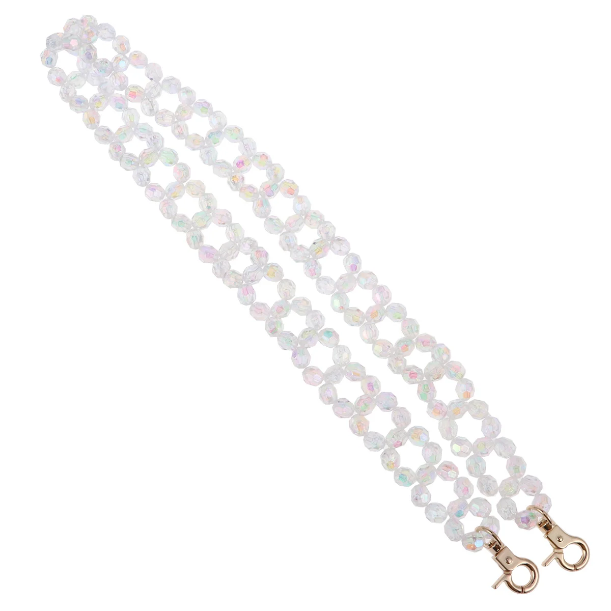 

Pearl Bag Double Row 60Cm Adjustable For Shoulder Crossbody Use Handbag Strap Replacement Bag Purse Chain Handbag Chain