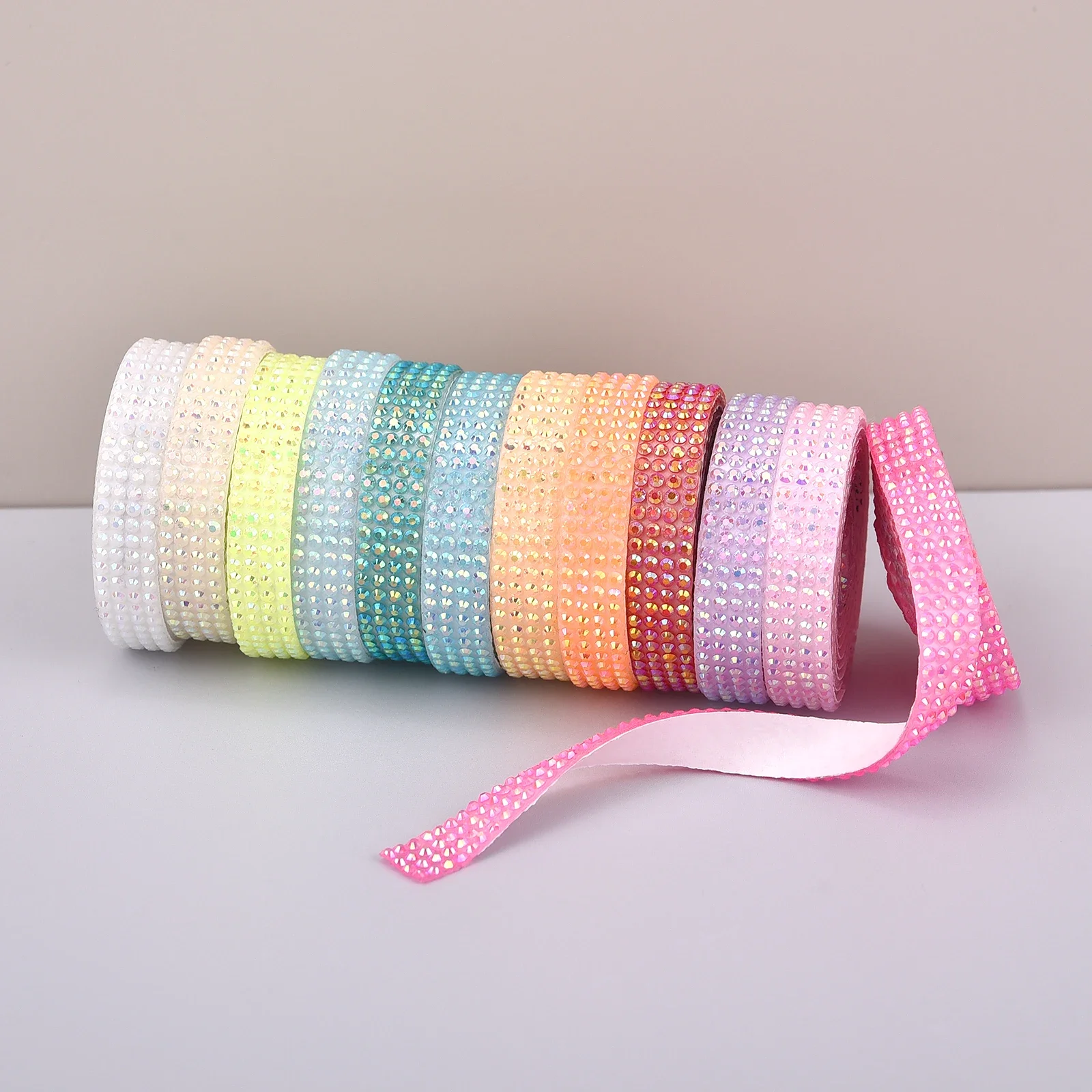 91 سنتيمتر عودة ذاتية اللصق حجر الراين ملصق الشريط قطاع هلام اللون الماس للفنون/الحرف DIY بها بنفسك الحدث أحذية هاتف السيارة ديكور #3