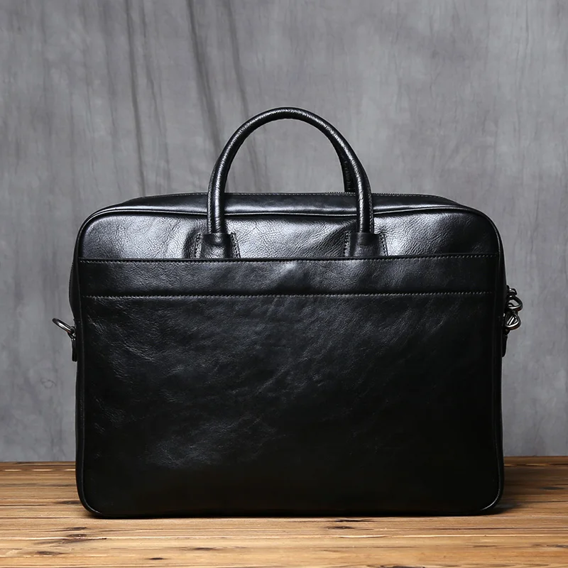 NZPJ Echtes Leder Herren Aktentasche Vintage Natürliche Rindsleder Handtasche Große Kapazität Umhängetasche Lässige Mode Computer Tasche – Detail 23