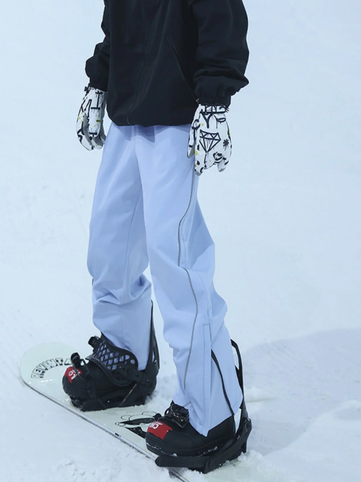 

Harbin Men's Winter Ski Pants Fleece Lined Snowboard Mountain Climbing Trousers Windproof Warm Straight Leg Workwear Trousers